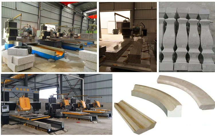 Automatic Computerized Special Shape Linear Railing Column Solid Pillar Balustrade Banister Vase CNC Stone Cutting Profiling Lathe Machine