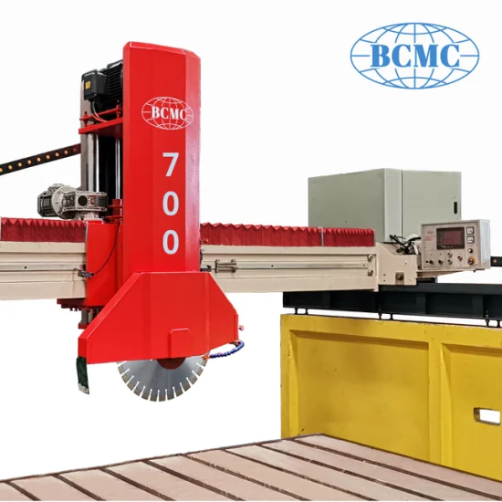 Bcmc Stone Machinery Macchina per il taglio della pietra a ponte inclinabile con testa a 45 gradi completamente automatica CNC